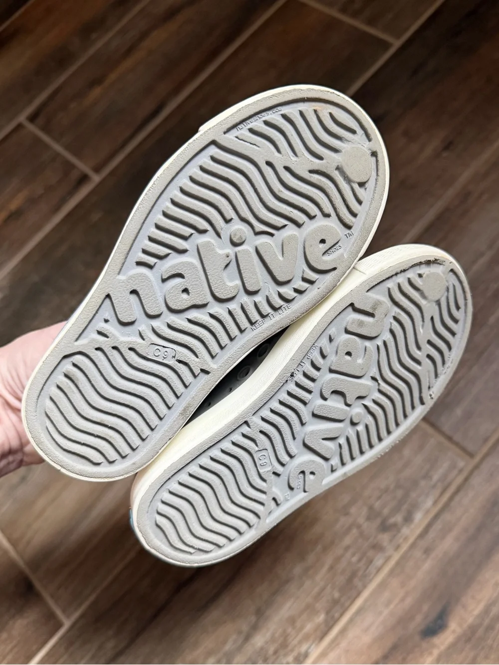 Native Jefferson Slip-On Kids Shoes in Grey